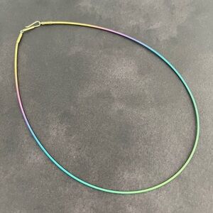 Niobium necklace with anodized rainbow finish NWT